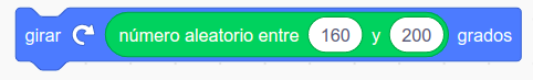Imagen del bloque de aleatoriedad rebote bola del Pong