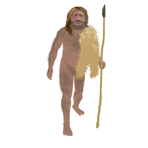 Homo sapiens neanderthalensis Homo neanderthalensis caminando
