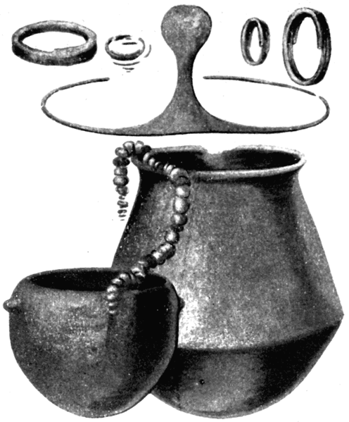 Representación de ajuar funerario de El Argar.