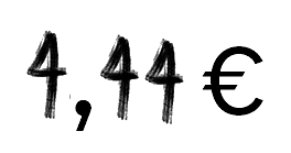 cuatro coma 44 euros