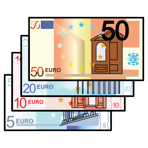 Imagen con billetes de diferente tipo