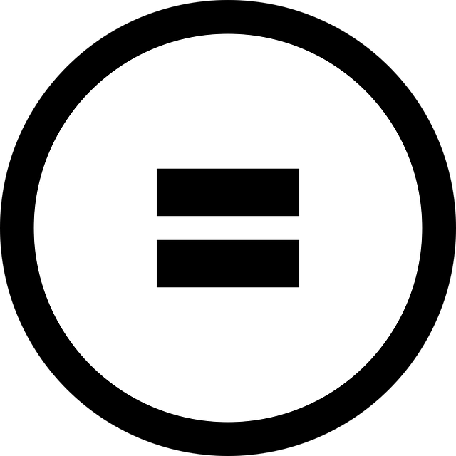 Signo igual dentro de un círculo.