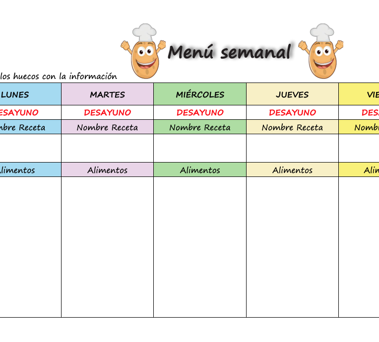 Menú semanal