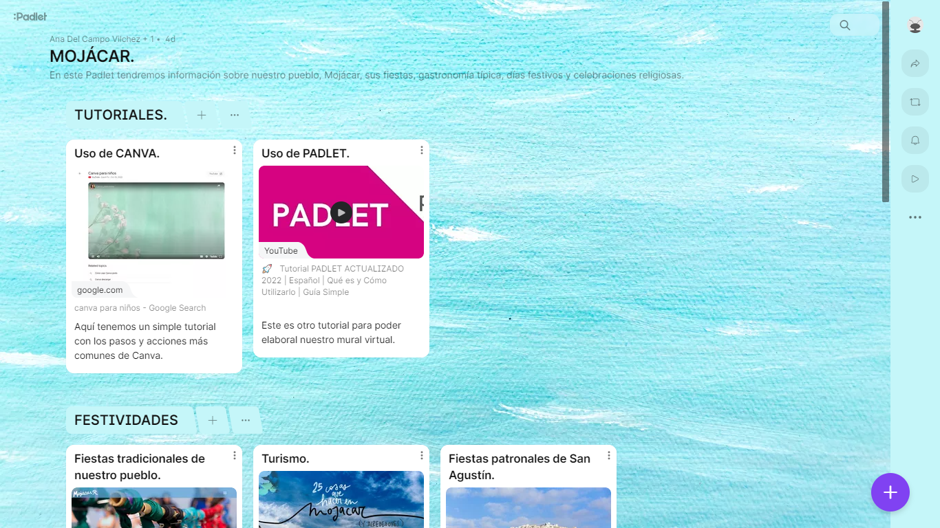 Página inicio Padlet.