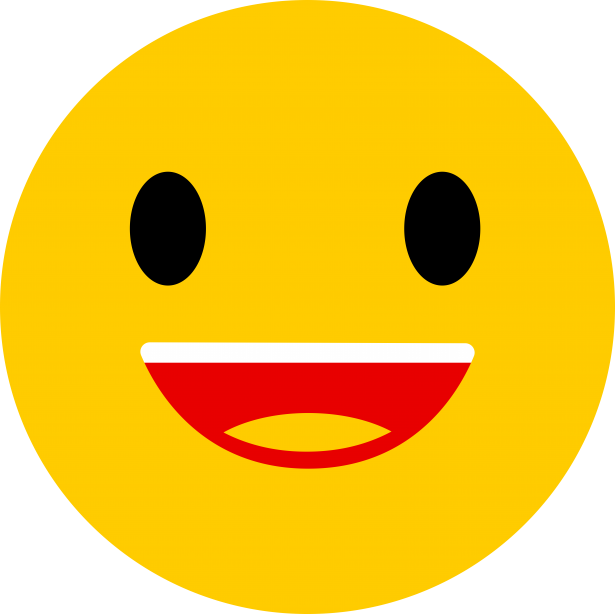 Alegría Icono de alegría: sonrisa y ojos abiertos