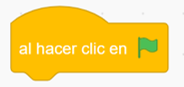 Bloques de programación en Scratch.