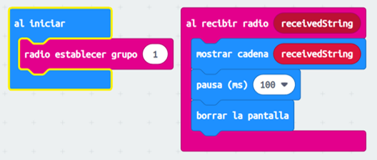 Imagen que muestra un programa para establecer canal y enviar cadena