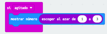 Primer bloque de programación para el juego 