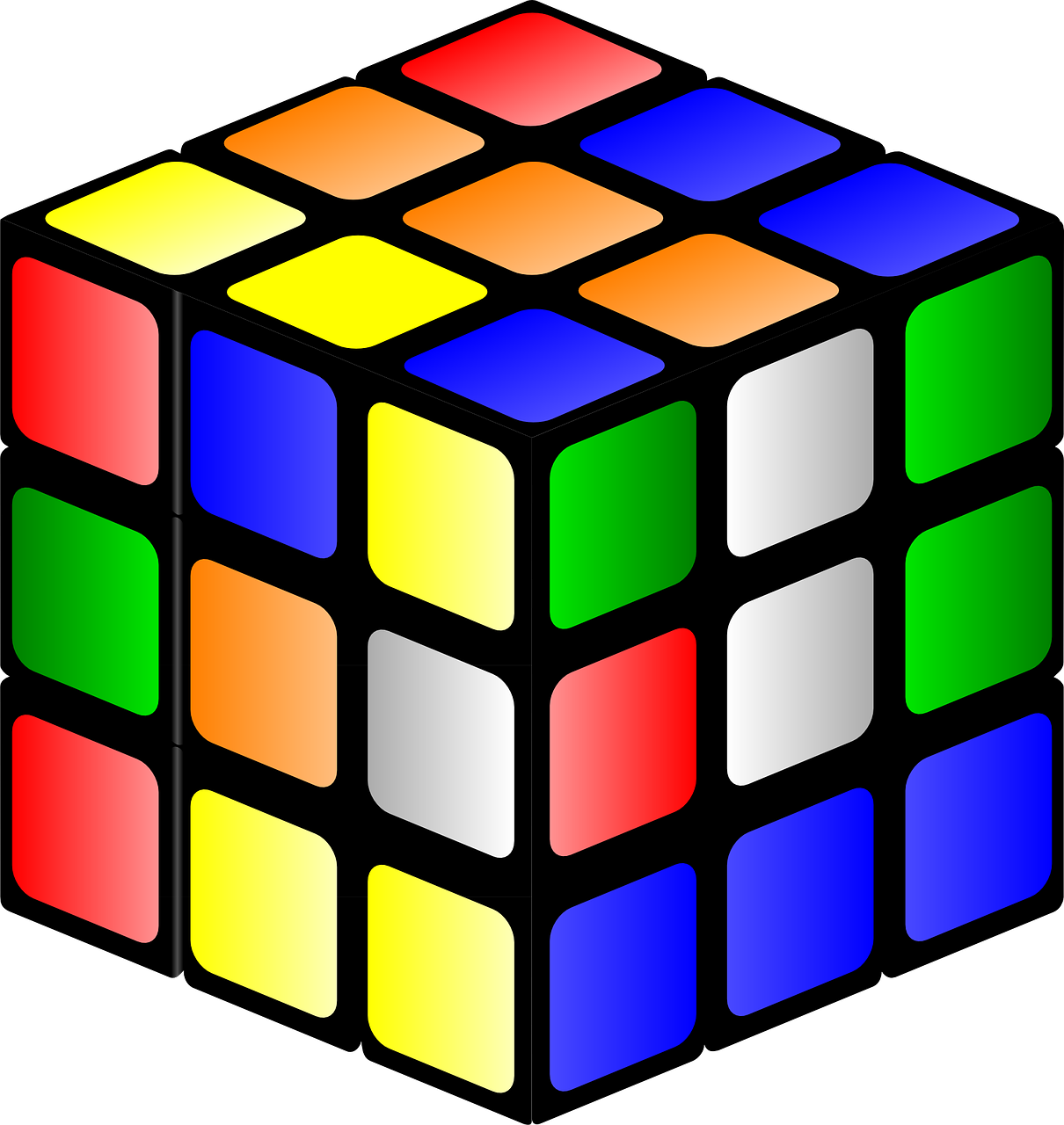 Muestra una imagen del cubo de rubí