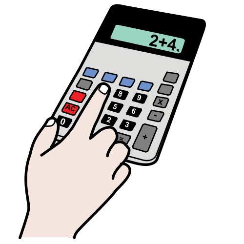 Muestra una imagen de una calculadora