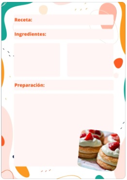 Plantilla de la receta. Plantilla que emplearemos todos los alumnos.