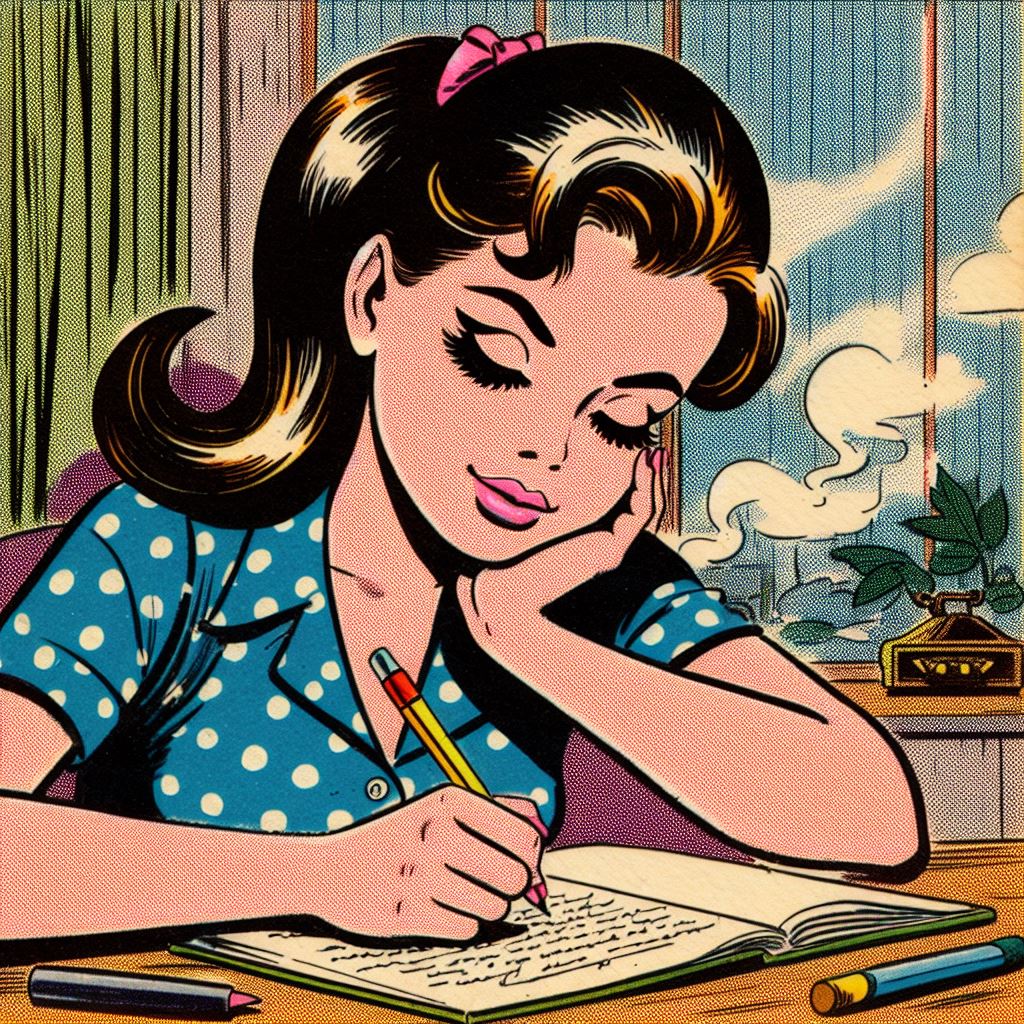Chica escribiendo en un cuaderno