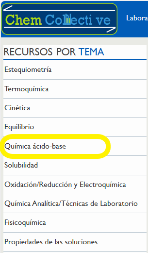 Selección química ácido-base español