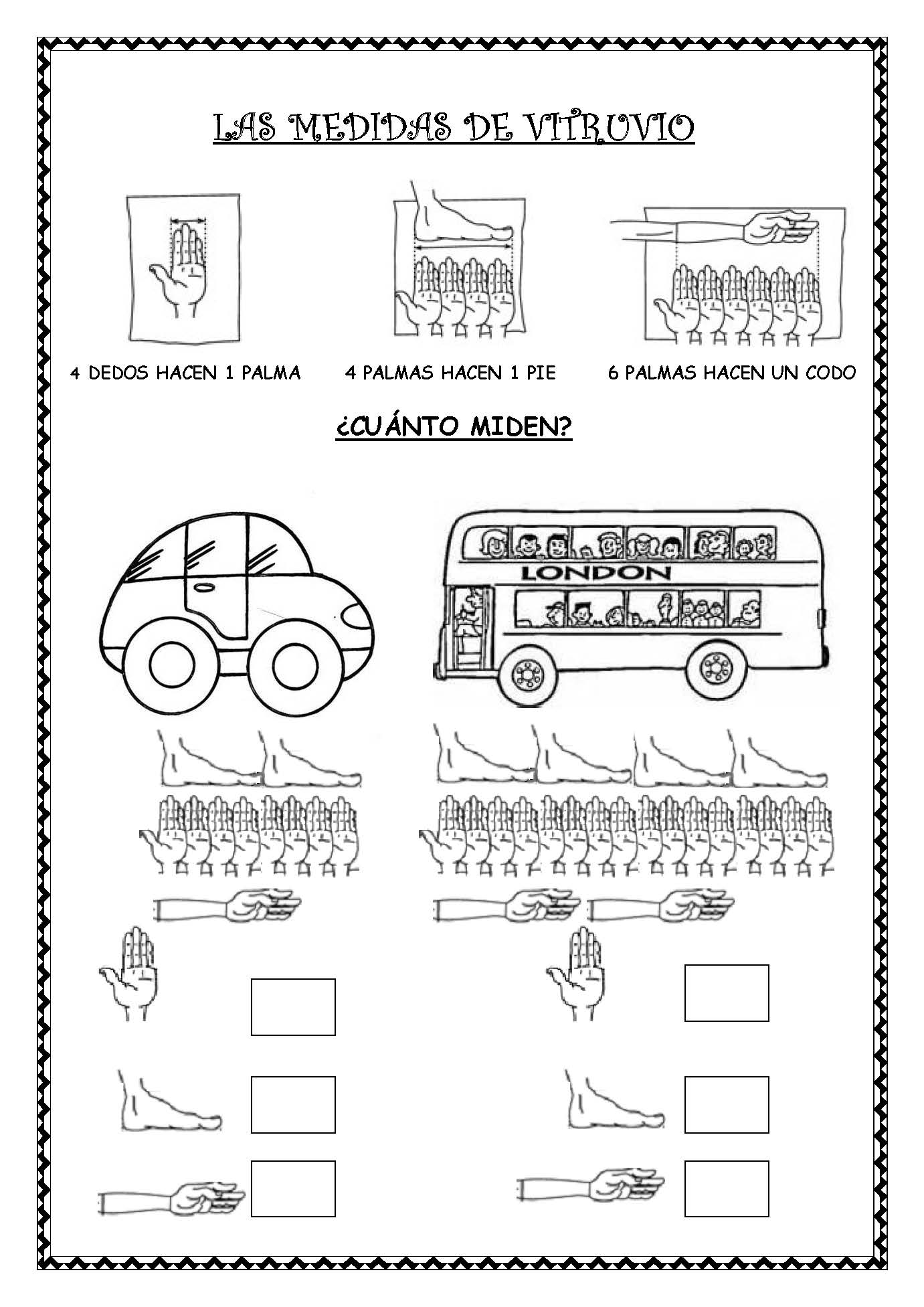 Relación medidas partes cuerpo