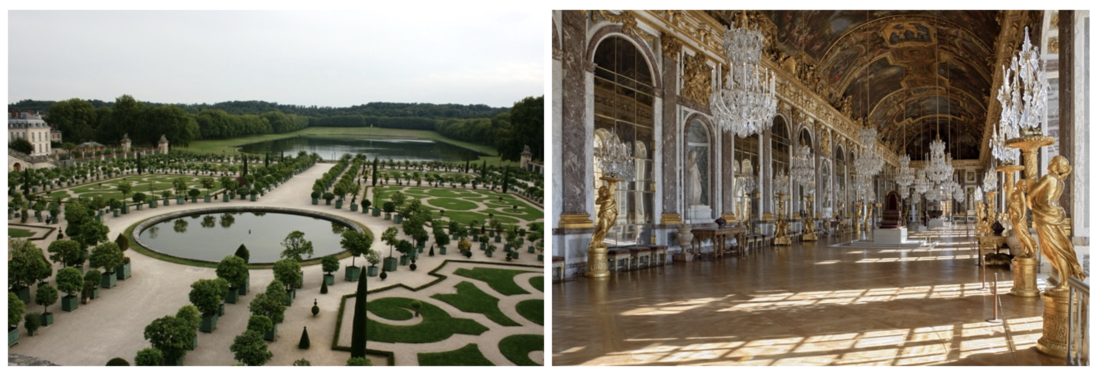 Jardines de Versalles y Galería de los Espejos