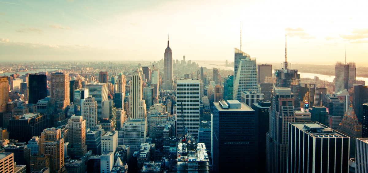 En la imagen puedes ver los rascacielos de la ciudad de Nueva York, a vista de pájaro