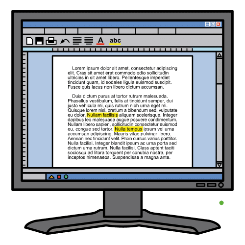 En la imagen aparece un pictograma que representa el software de un ordenador