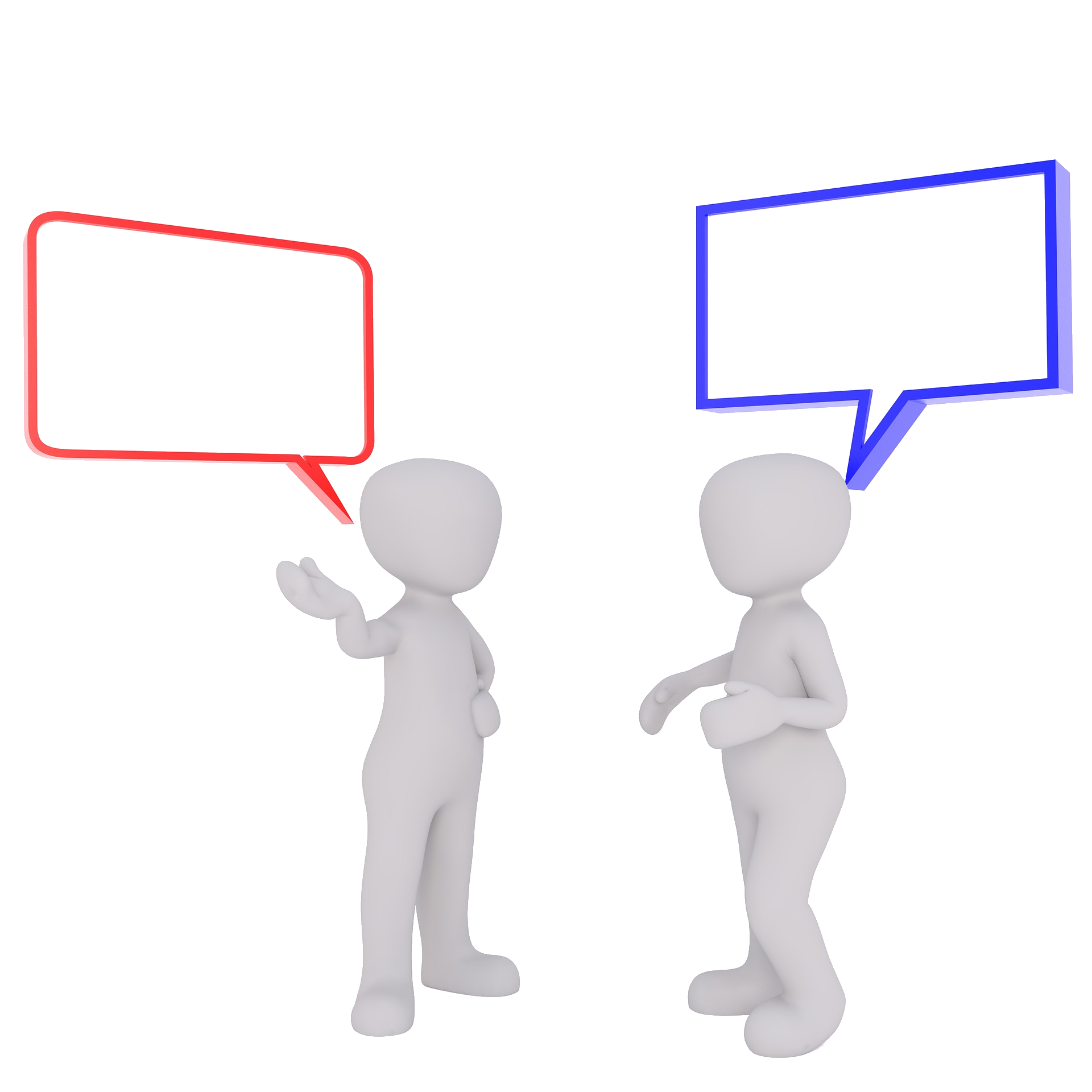 Imagen que simula la conversacion entre dos personas en Lengua de Signos