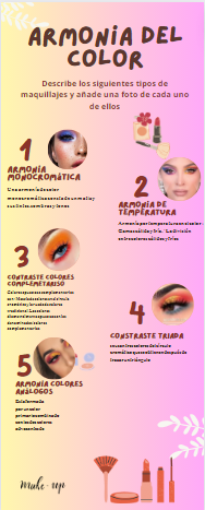 INFOGRAFÍA ARMONIAS Y CONTRASTE EN MAQUILLAJE