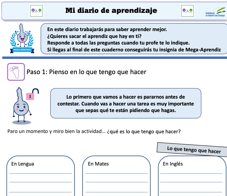 Accede a la ficha Mi diario de aprendizaje