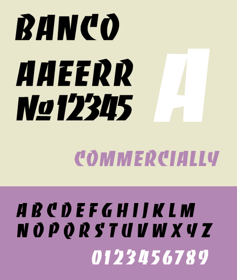 Banco, una tipografía gráfica