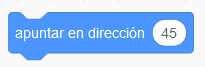 La imagen describe apuntar en dirección