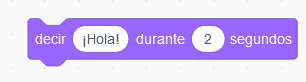La imagen representa al bloque decir y esperar