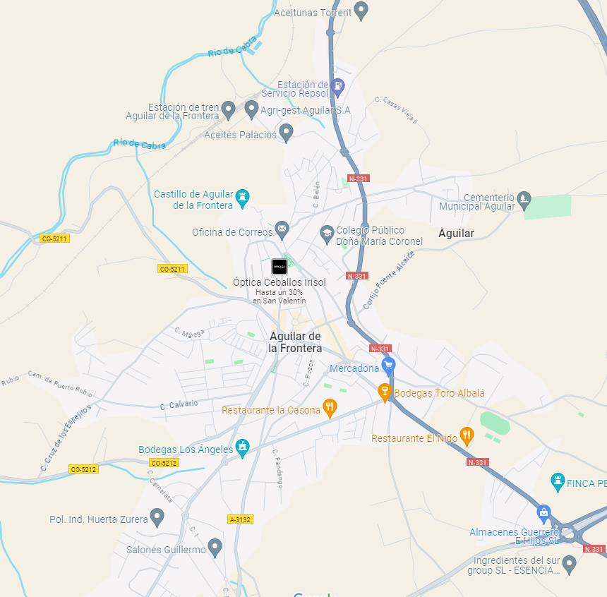 Mapa de Aguilar de la frontera