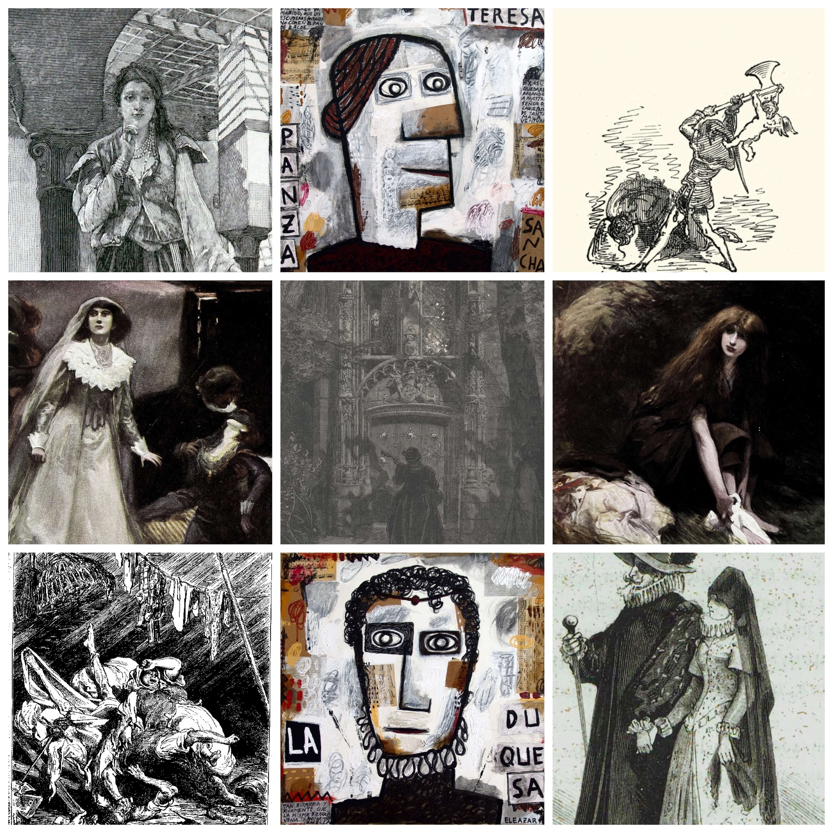 Collage mujeres del Quijote