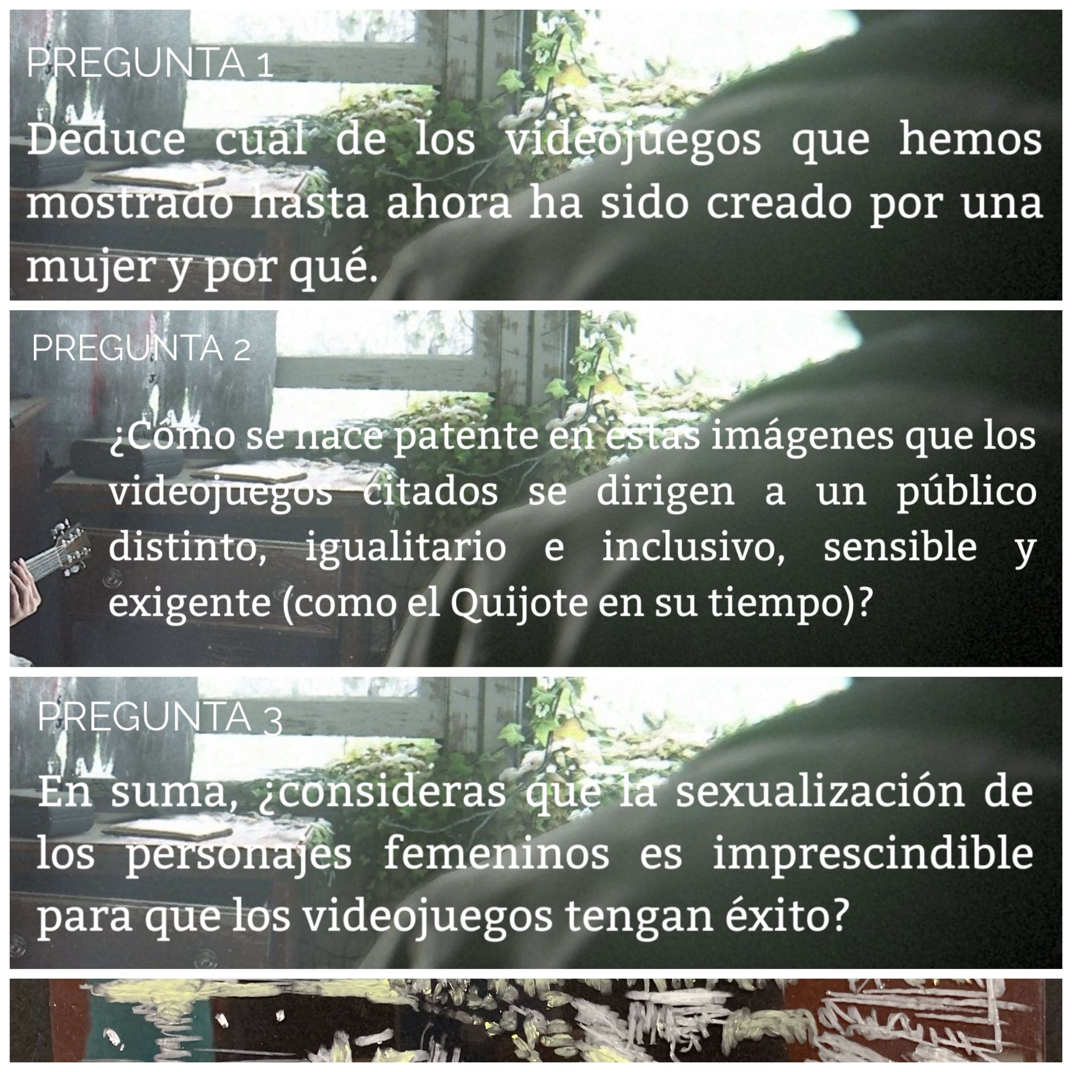 Collage con los tres retos de esta fase del juego
