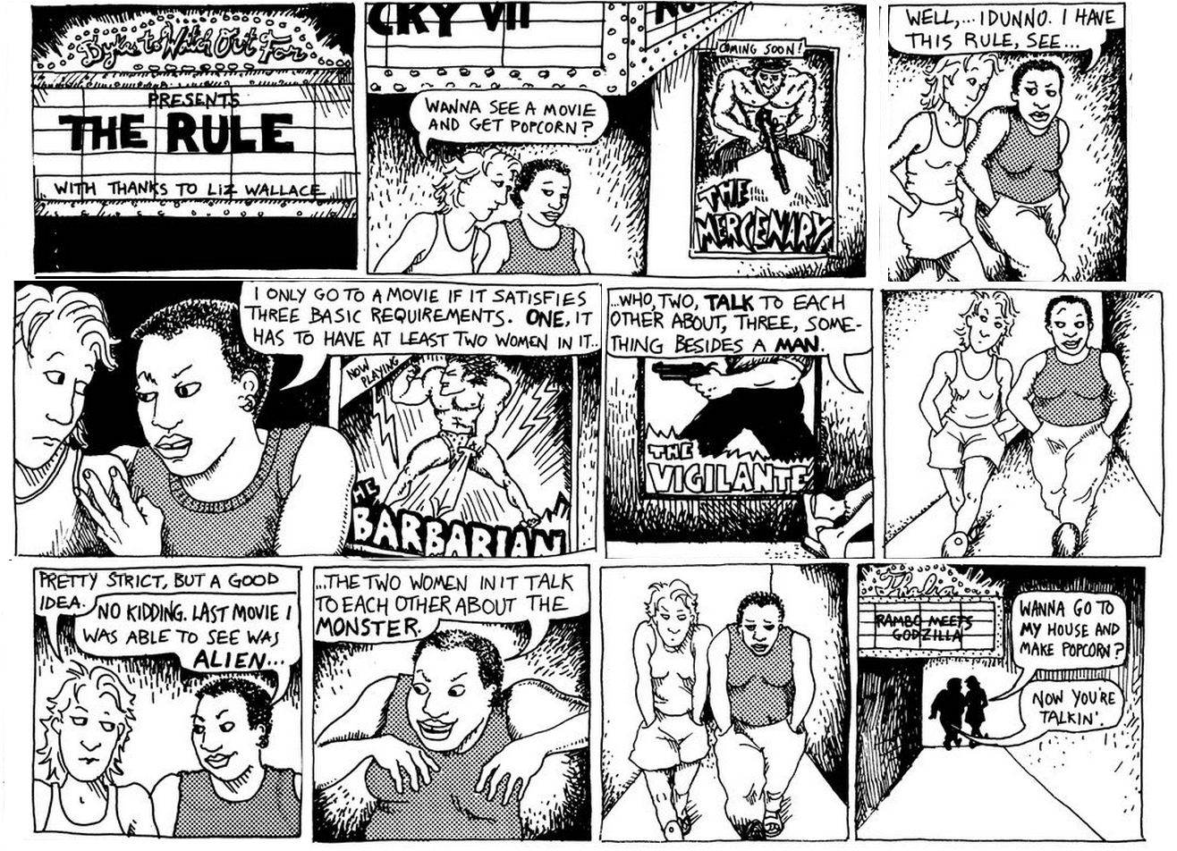 Cómic de Alice Bechdel: The Rule