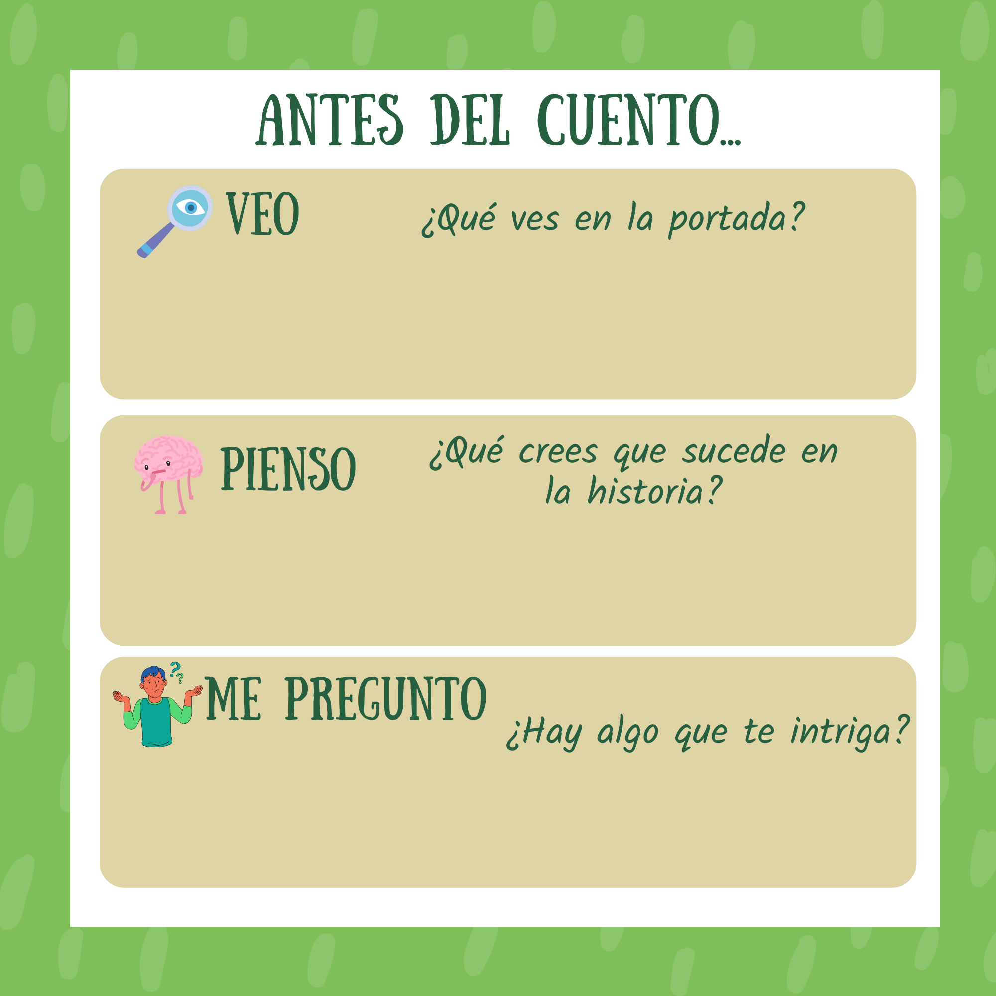 veo pienso me pregunto