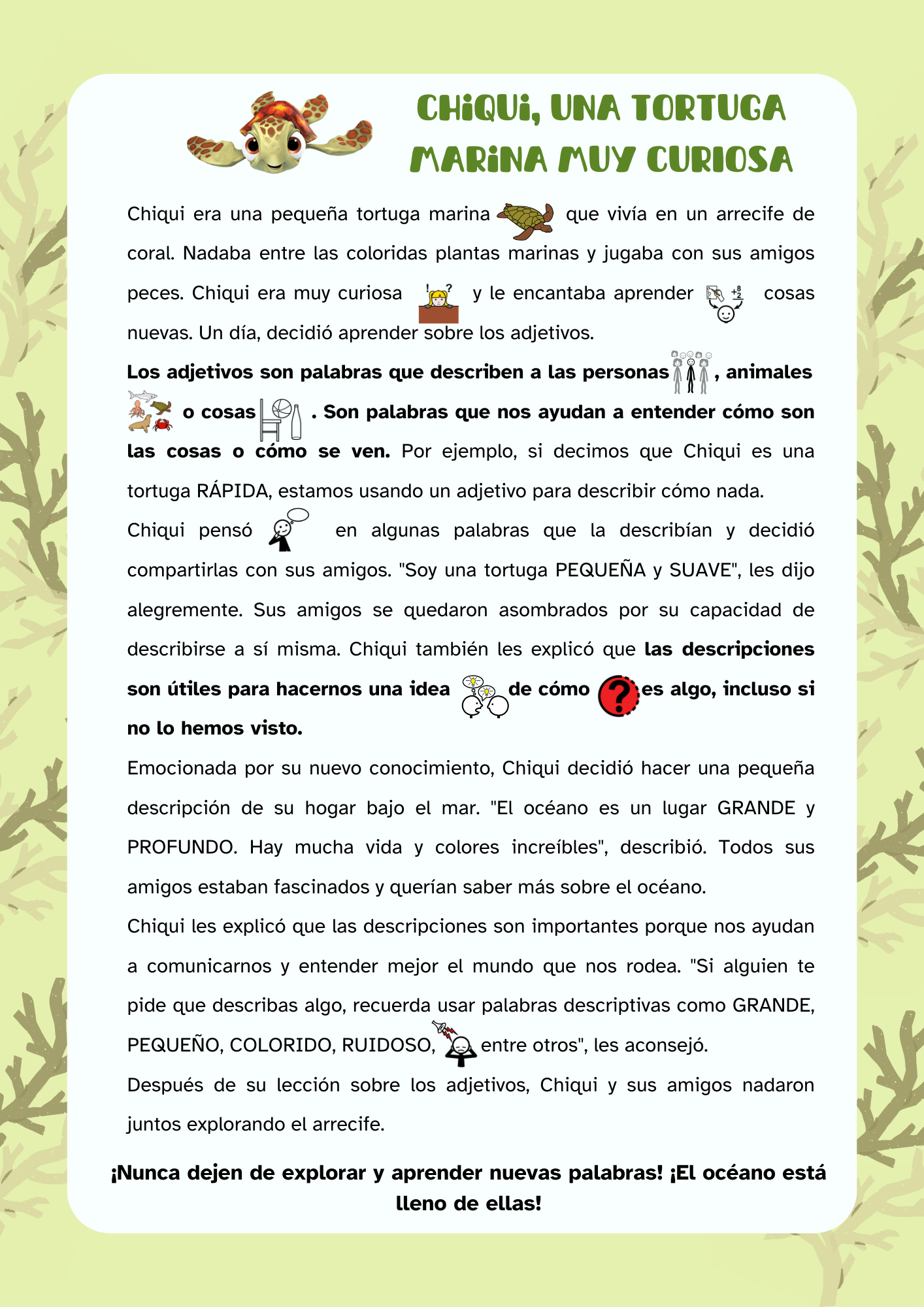 Chiqui, una tortuga marina