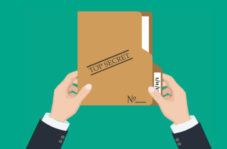 Imagen que muestra un mensaje confidencial
