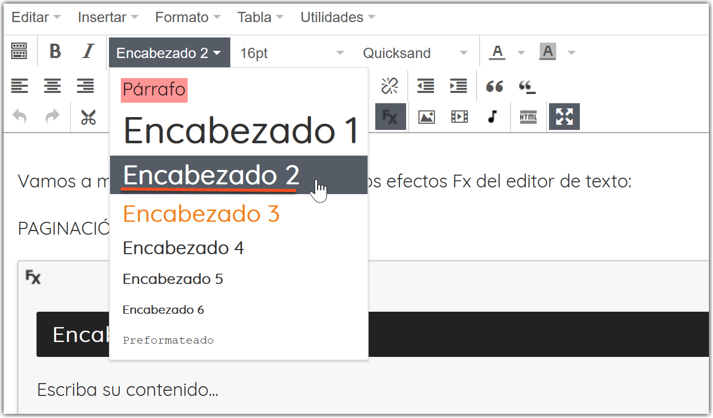 Encabezados