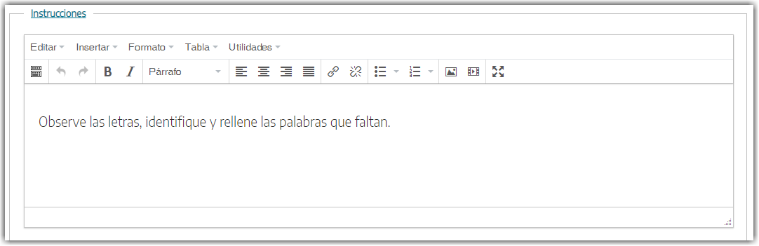 Instrucciones