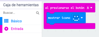Pasos para hacer cara sonriente en makecode