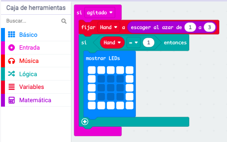 Pasos para crear condicional en makecode