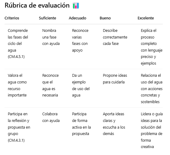 Rúbrica de evaluación