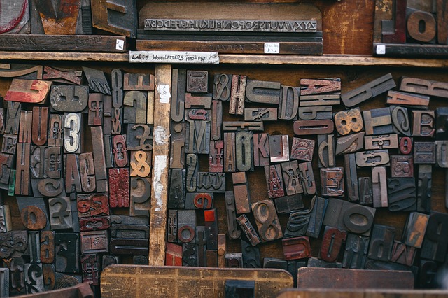 Letras de imprenta antigua