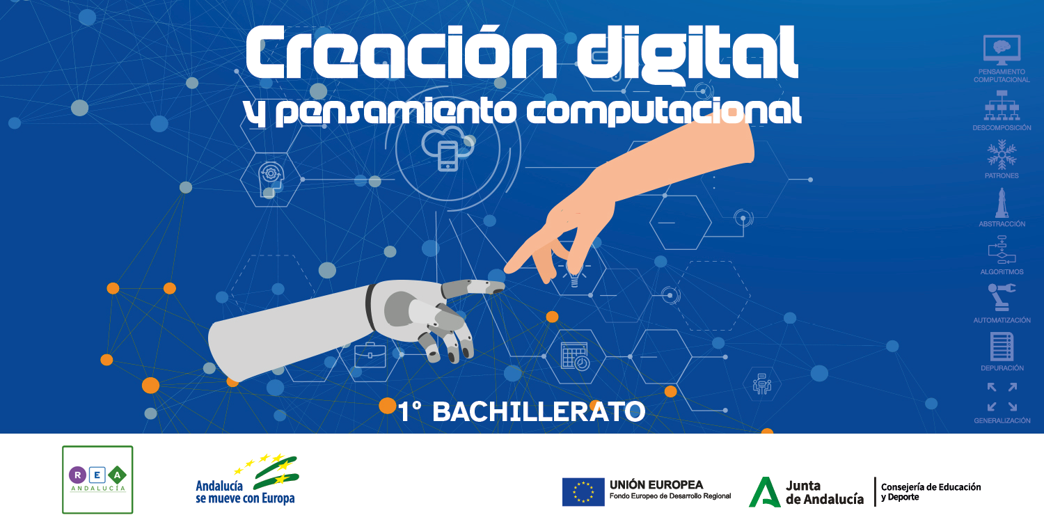 Portada Creación Digital y Pensamiento Computacional 1ºde  Bachillerato