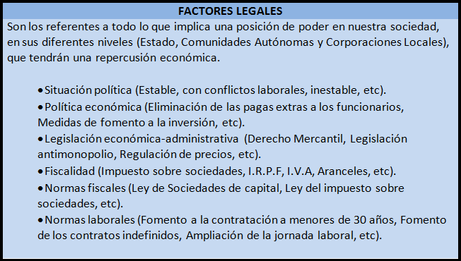 factores legales