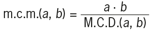 Relación M.C.D. y m.c.m.