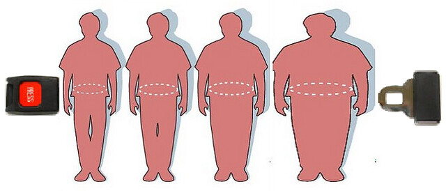 La obesidad un riesgo para la salud Ilustración sobre la obesidad